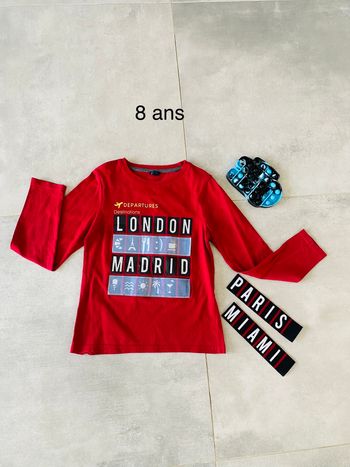 Tee shirt 8 ans destinations