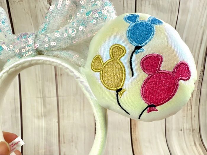 Ears (serre tête) oreilles de Minnie irrisé brodées noeud à sequins Tokyo Disneyland - photo numéro 8