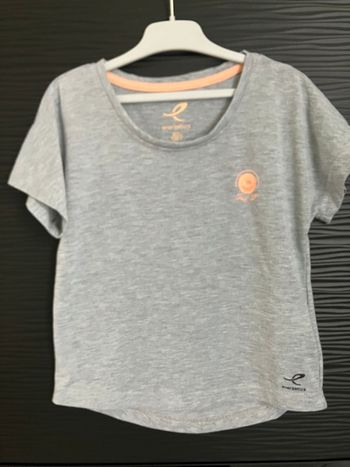 T shirt gris clair Energetics 8 ans