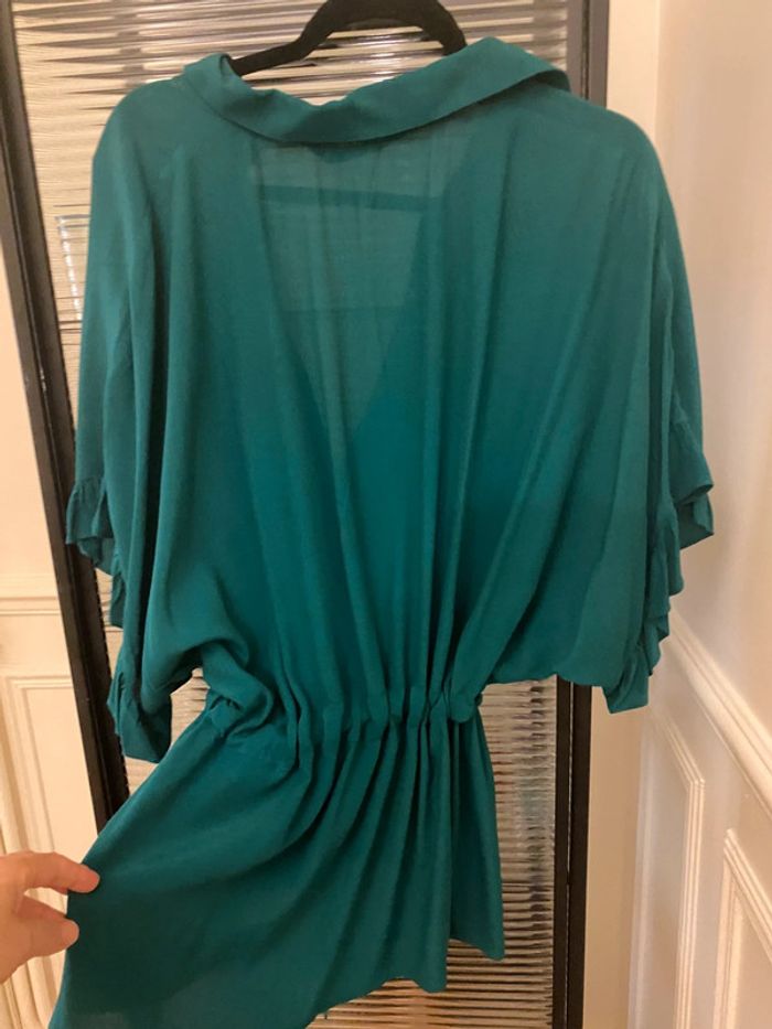 Tunique Zara bleu canard taille M - photo numéro 4