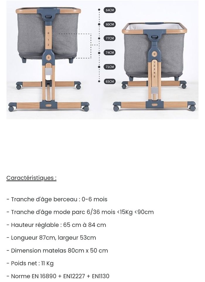 Berceau cododo 4 en 1 - photo numéro 5