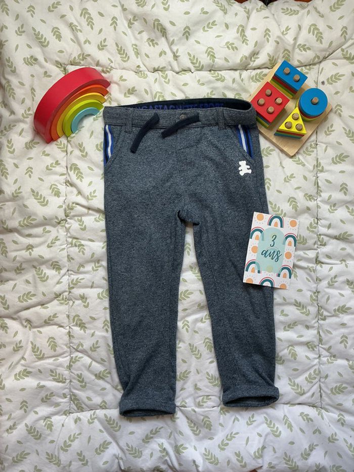 pantalon chiné marine 3 ans lulu castagnette