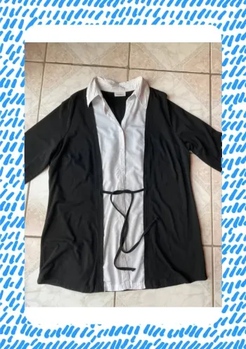 Chemise noire et blanche