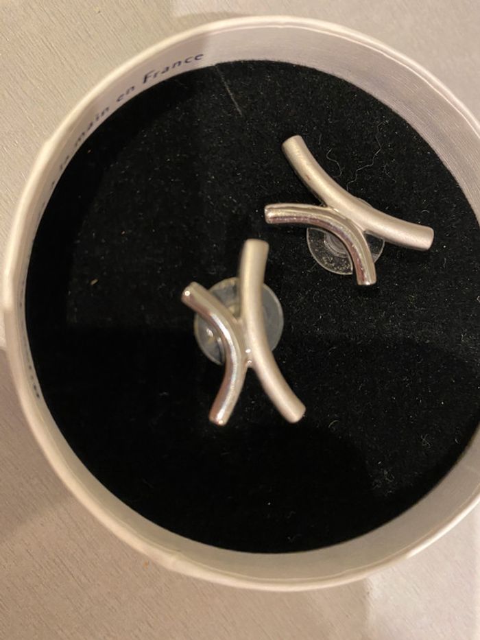 Boucles d’oreille acier inoxydable X