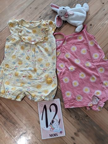 Lot combi short été bébé 12mois 🌞