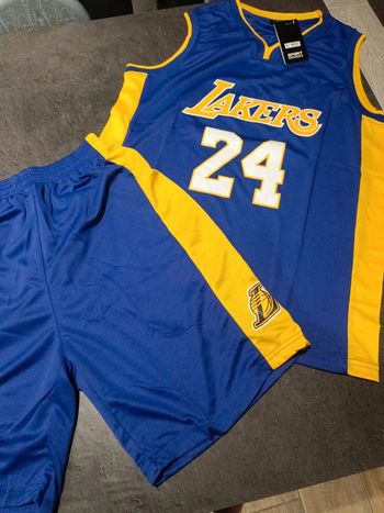 Tenue NBA Los Angeles Lakers Kobe Bryant violet et jaune txl
