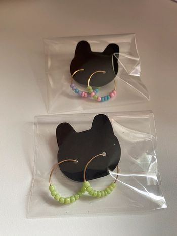 Lot de 2 paires de boucles d’oreilles anneaux avec petites