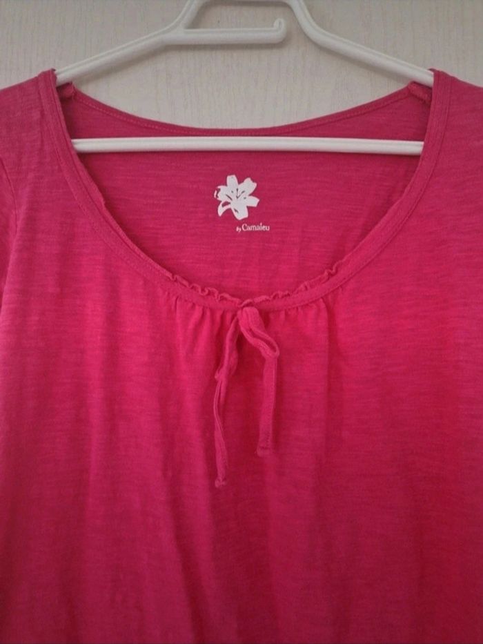 Tee-shirt rose femme camaïeu taille S/36 - photo numéro 3