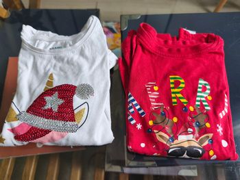 Lot de 2 t-shirt de Noël manches longues