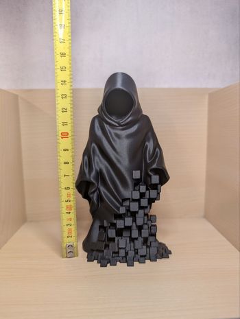 Faucheuse effet glitch numérique - Figurine art digital 3D