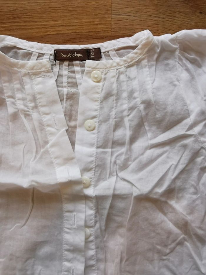 Chemise blanche Bout'Chou 12 mois - photo numéro 4