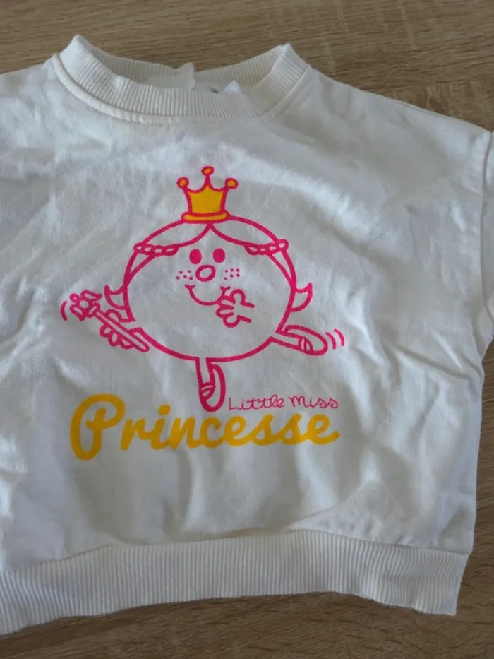 Pull sweat 9 mois madame princesse - photo numéro 2