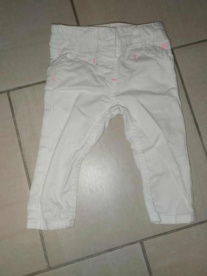 Pantalon blanc 6mois fille