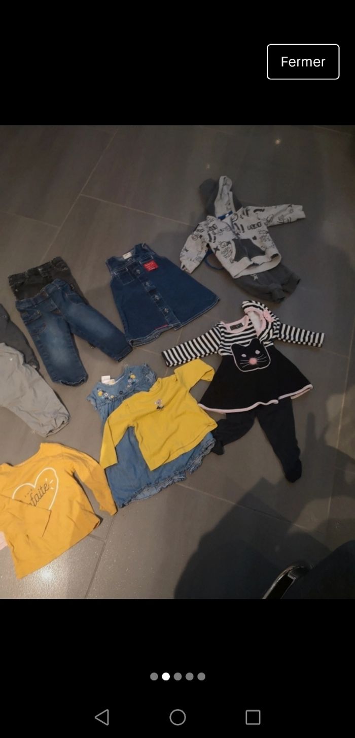 Lot 10 vêtements pour bébé fille 12 mois / 1 an - photo numéro 2