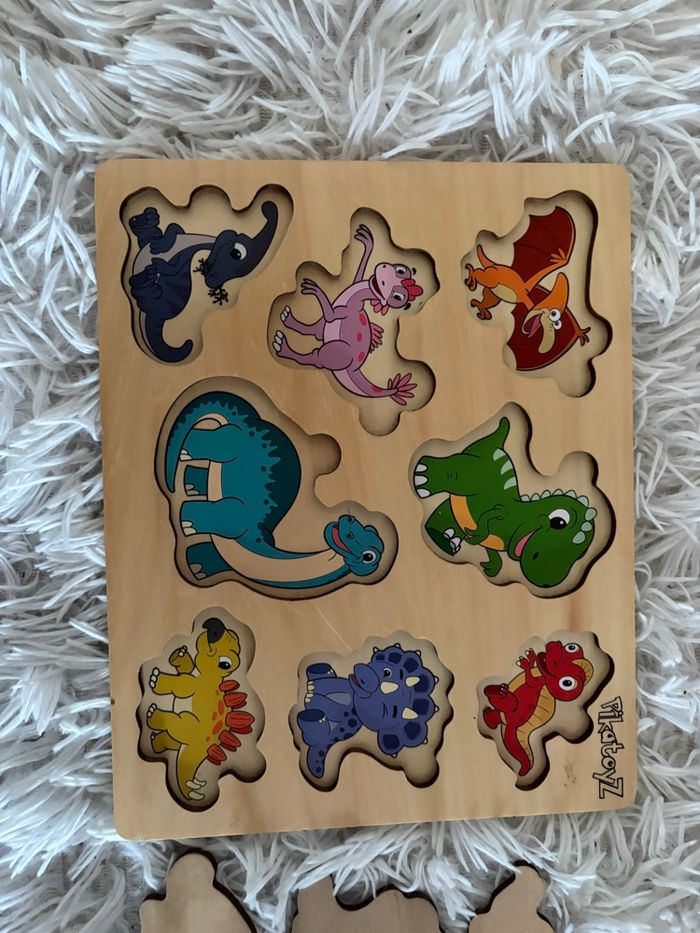 Puzzle en bois dinosaures - photo numéro 2