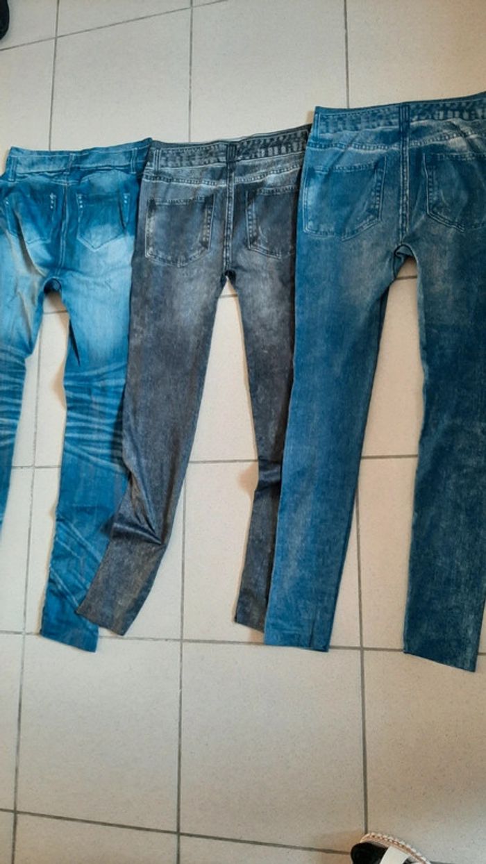 Legging imprimé jean femme - photo numéro 8