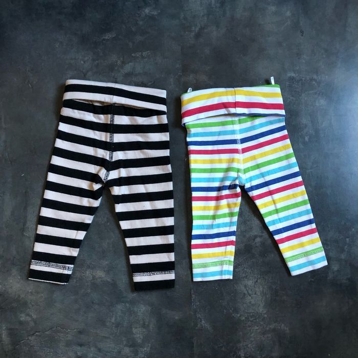 2 leggings à rayures 3 mois H&M - photo numéro 3