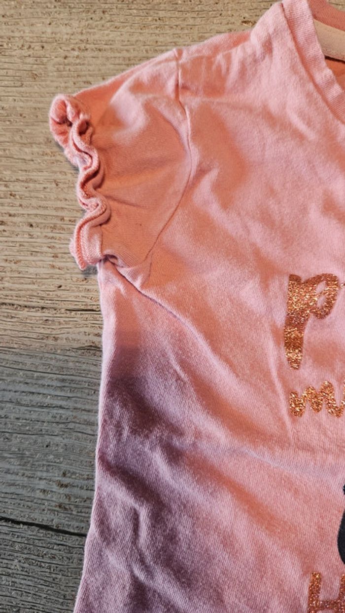 T shirt rose clair à manches courtes, avec dessin de Vespa, TQF Collection, 3 ans, très peu mis - photo numéro 3