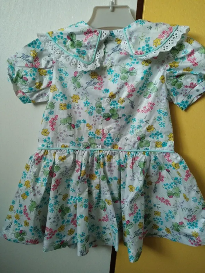 Robe dress retro vintage cottage country core fleurs flower baby girl - photo numéro 2