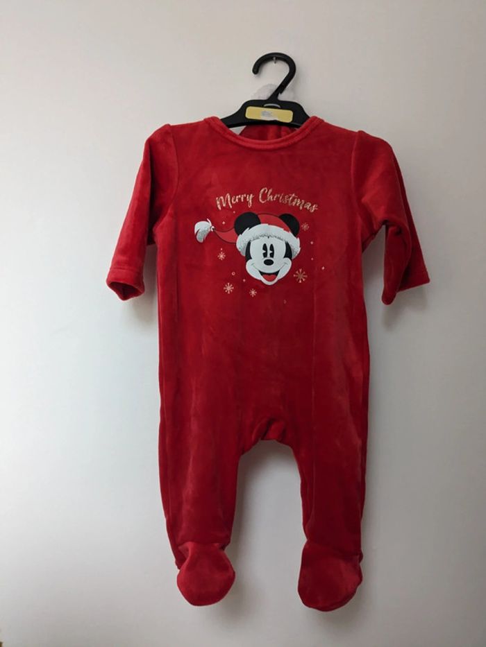 Grenouillère dors bien Mickey et bonnet 3 mois - photo numéro 2