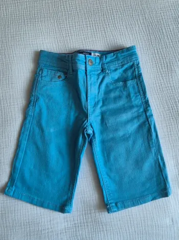 Short slim bleu Okaïdi garçon 7 ans