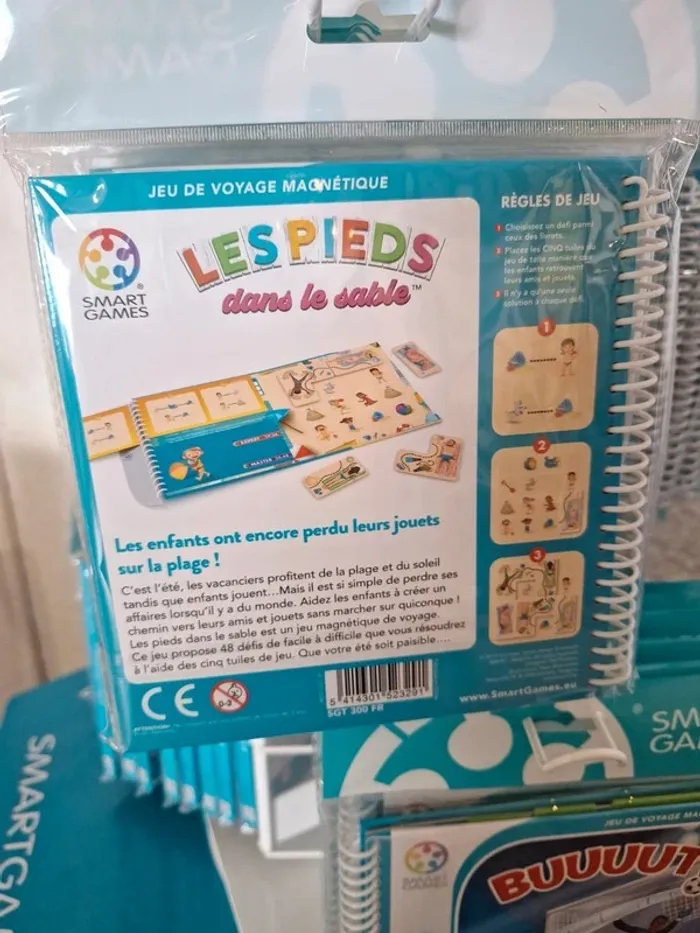 SmartGames – Les Pieds dans le Sable Neuf - Jeu de logique de poche magnétique - photo numéro 2
