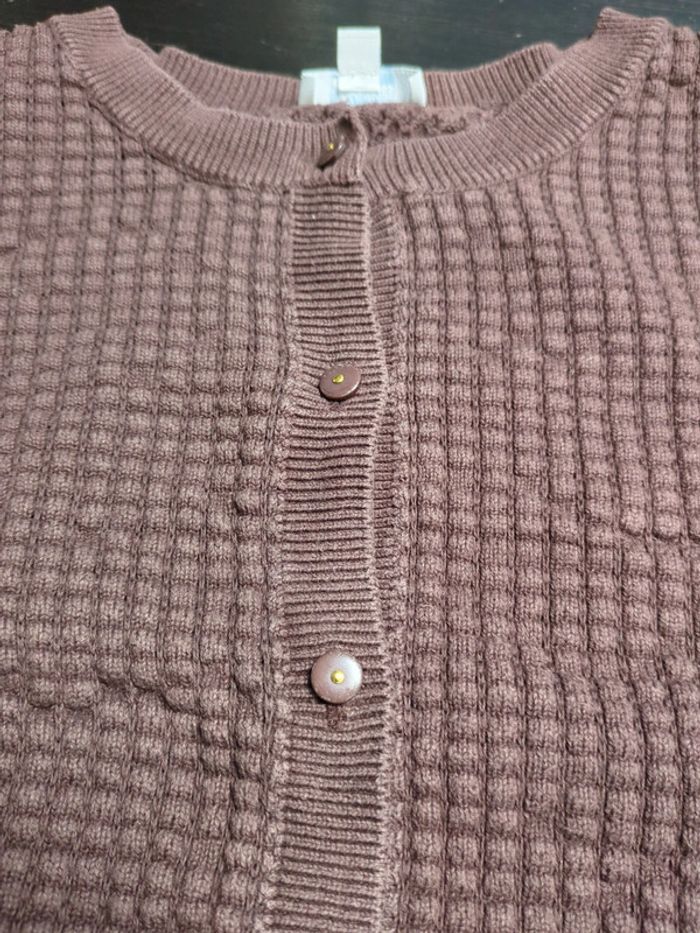 Gilet maille marron Jacadi 6 ans - photo numéro 2