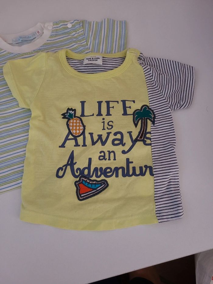 Lot tee shirts 3 mois - photo numéro 2