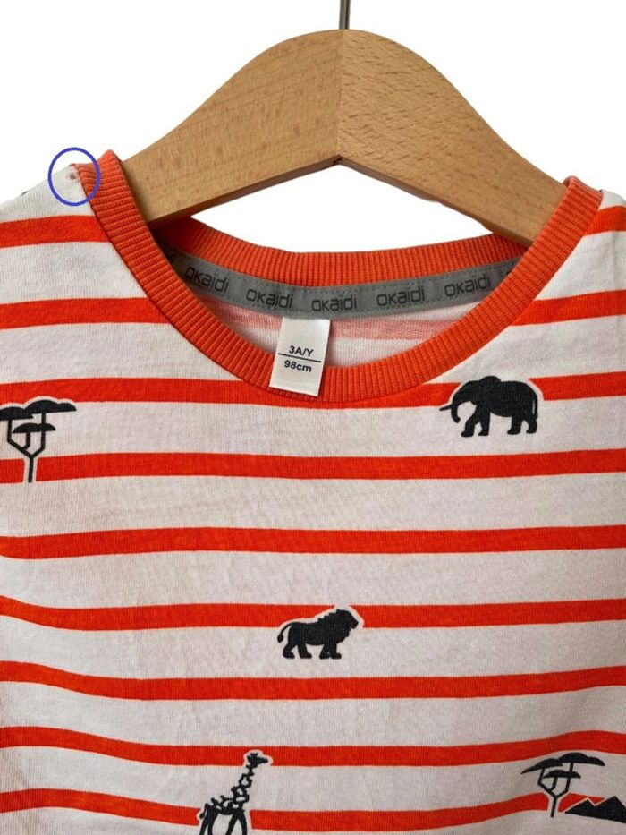 Pyjama d’été 2 pièces orange et gris - Okaïdi 3 ans (98cm) - photo numéro 4
