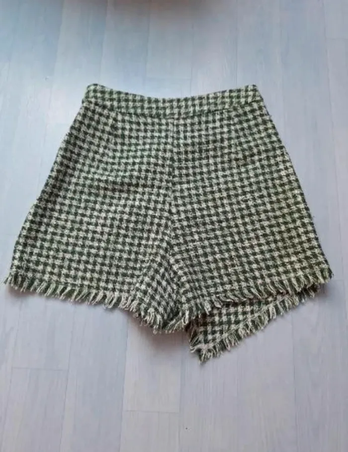 Short carreaux vert et blanc style tweed Pimkie - photo numéro 6
