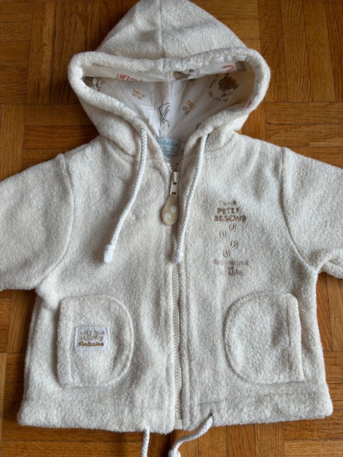 Gilet zippé Kimbaloo 1 mois parfait état - photo numéro 4