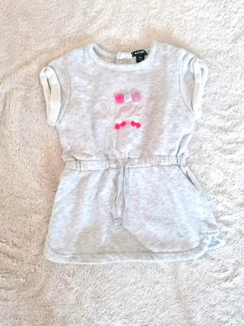 Jolie petite robe manches courtes 12 mois fille