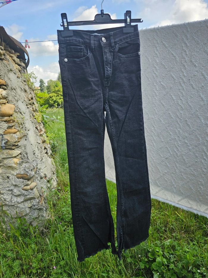 Jean évasé noir fille adolescente femme xxs - photo numéro 10