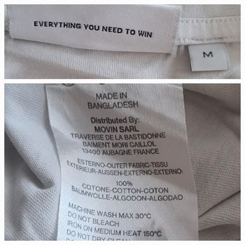 Sergio Tacchini T-shirt TS- Bicolore Blanc&Vert avec Logo sur le devant en TBE