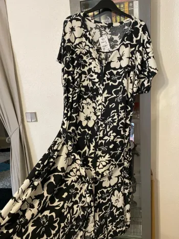 superbe robe trapèze  longue été XL 2XL ou 3XL M&S mode