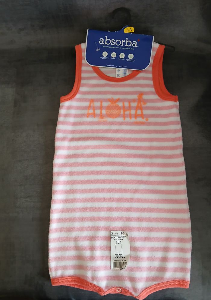 bodyshort fille absorba 98 cm 36 mois 3 ans
