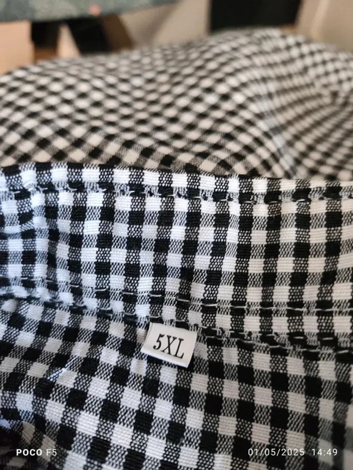 Chemise pied de poule manche longue taille 5XL 56/58 - photo numéro 8