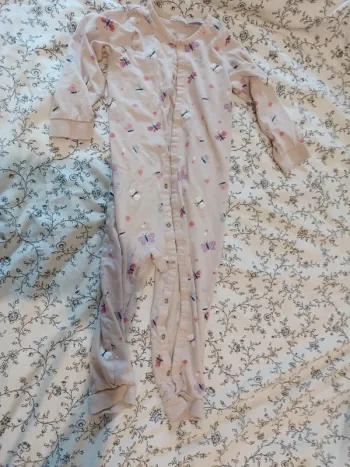 Pyjama rose papillons 92cm