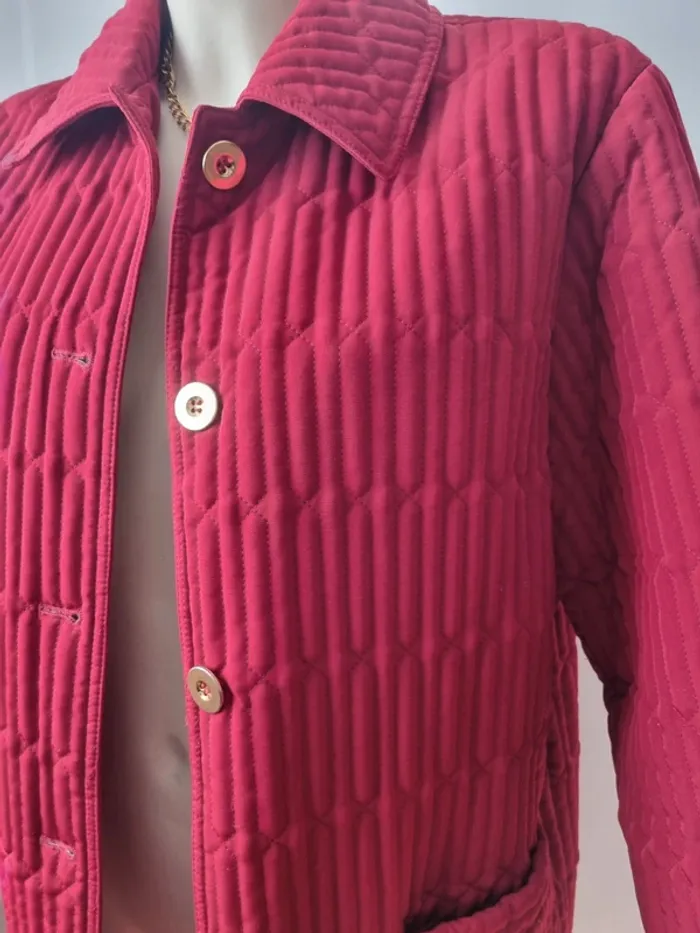 Veste rouge matelassé vintage - photo numéro 10