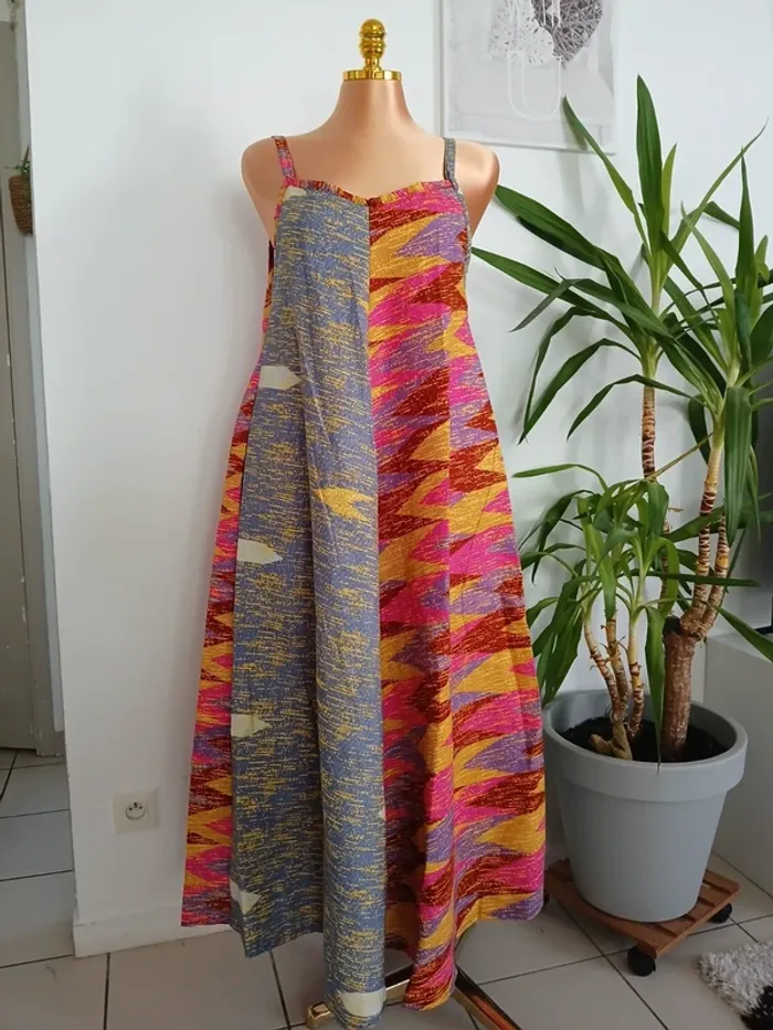 Longue Robe d'été à motifs Neuve Taille L 🌿💝