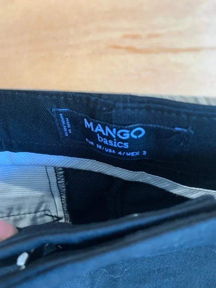 Pantalon ajusté noire Mango - photo numéro 5