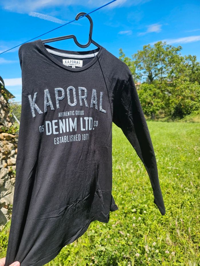 Tee-shirt manche longue taille 16 ans noir kaporal - photo numéro 11