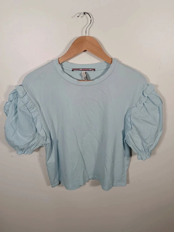C21 t-shirt turquoise Moshino T1/T2