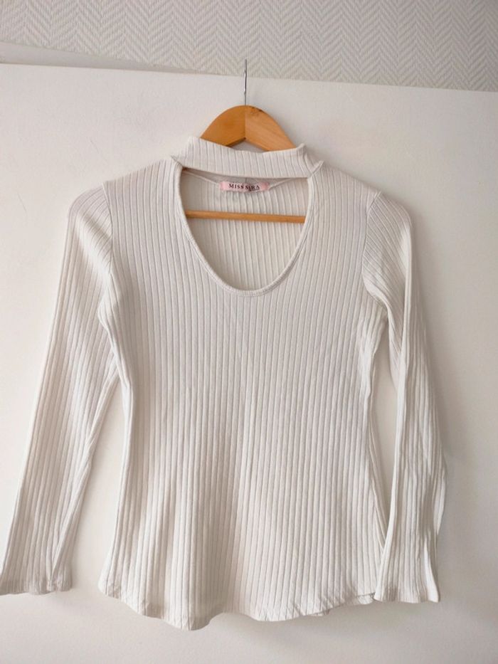 Haut Blanc - Miss Sara Fashion
