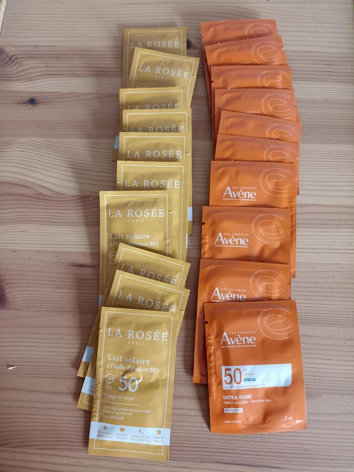 Lot de 20 thème soleil marque Avène et la rosée