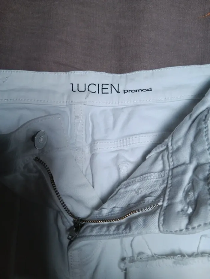 Jeans blanc Promod 7/8 - photo numéro 3