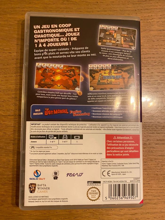Jeu Nintendo Switch Overcooked - photo numéro 3