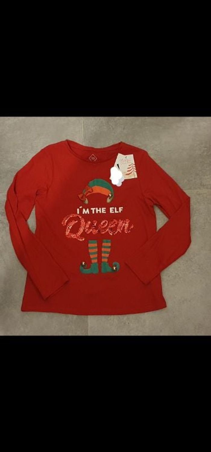tee shirt Noël fille 9/10 ans neuf à 8€