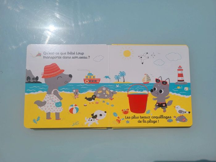 Bébé Loup à la mer 🏖 livre à caches feutrine - photo numéro 6