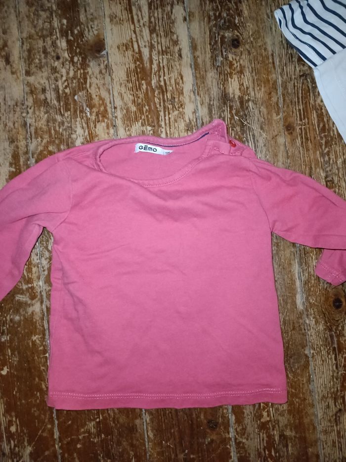 Lot tee-shirt ML 12 mois - photo numéro 8